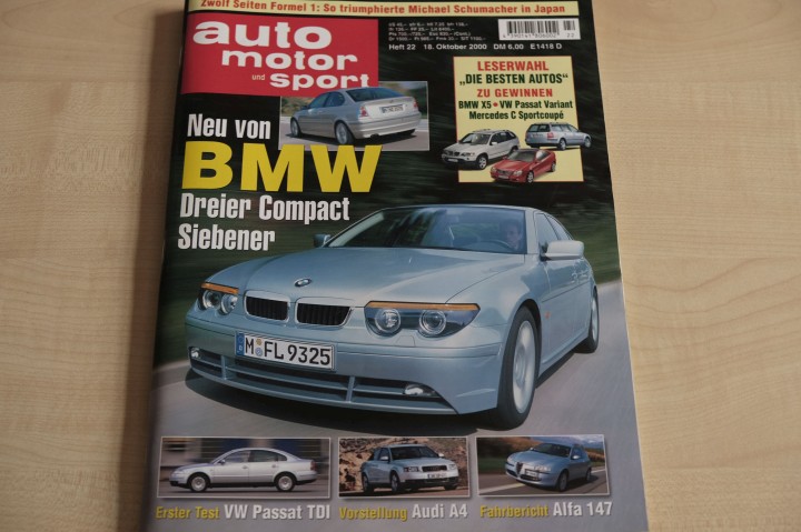 Deckblatt Auto Motor und Sport (22/2000)